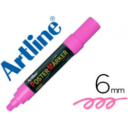 ROTULADOR ARTLINE POSTER MARKER EPP-6-ROS FLU PUNTA REDONDA 6 MM COLOR ROSA FLUOR