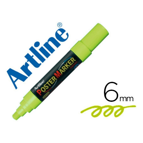 ROTULADOR ARTLINE POSTER MARKER EPP-6-VER FLU PUNTA REDONDA 6 MM COLOR VERDE FLUOR