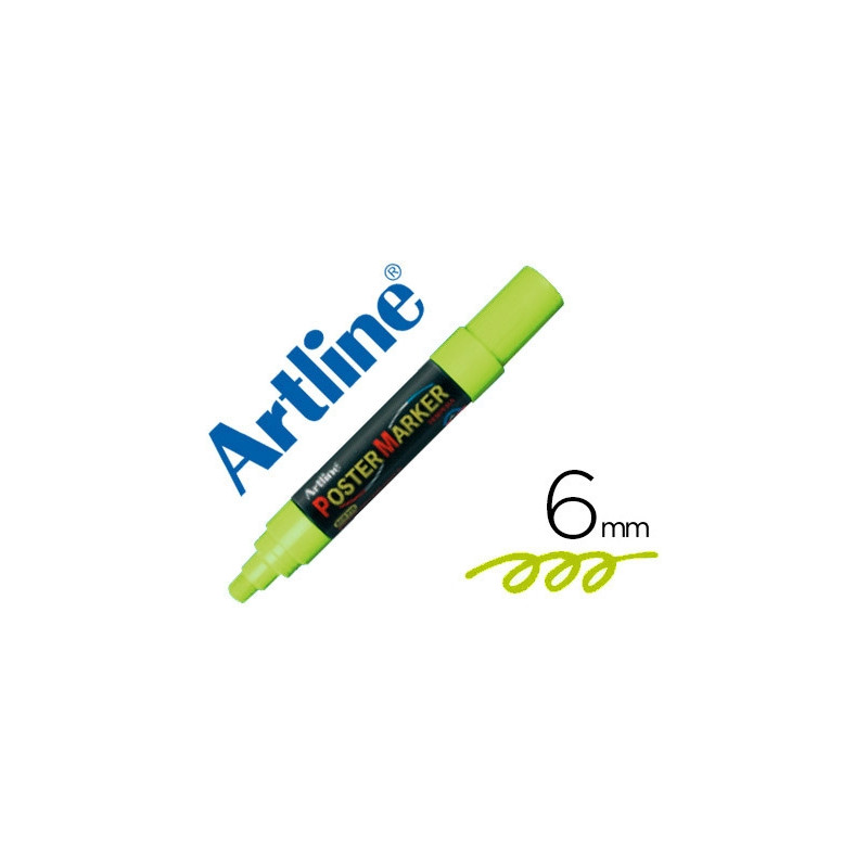 ROTULADOR ARTLINE POSTER MARKER EPP-6-VER FLU PUNTA REDONDA 6 MM COLOR VERDE FLUOR