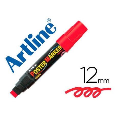 ROTULADOR ARTLINE POSTER MARKER EPP-12 PUNTA REDONDA 12 MM COLOR ROJO