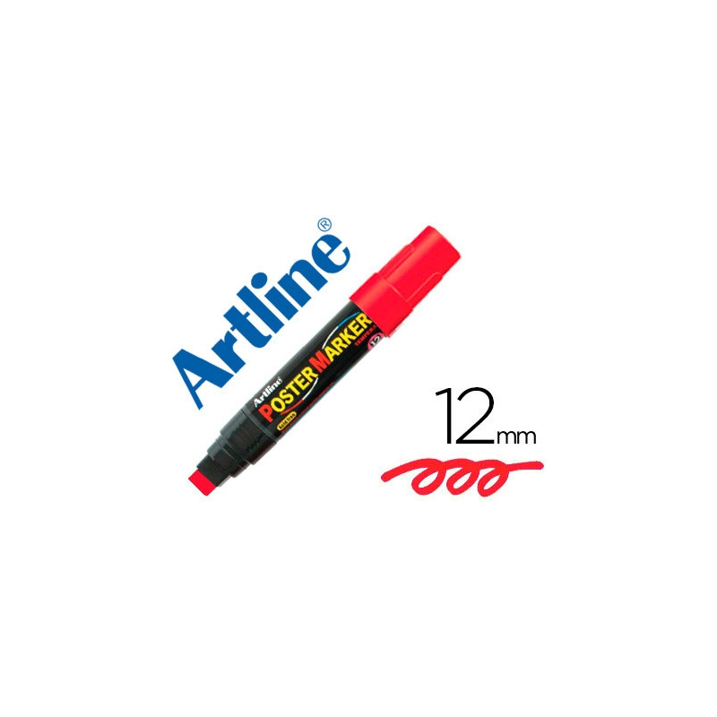 ROTULADOR ARTLINE POSTER MARKER EPP-12 PUNTA REDONDA 12 MM COLOR ROJO