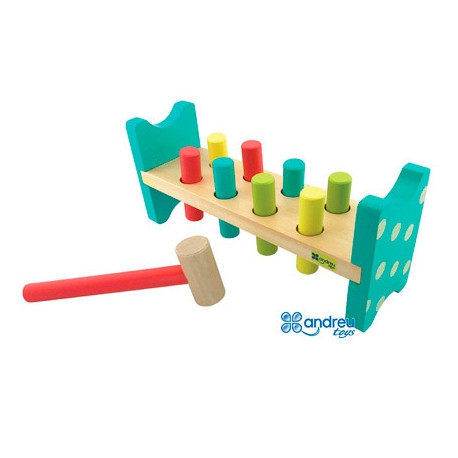 JUEGO ANDREUTOYS BANCO PICA COLORES 8 BARRAS 28,6X8X12,2 CM