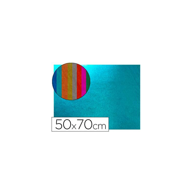 GOMA EVA LIDERPAPEL 50X70 CM ESPESOR 2 MM METALIZADA AZUL CLARO