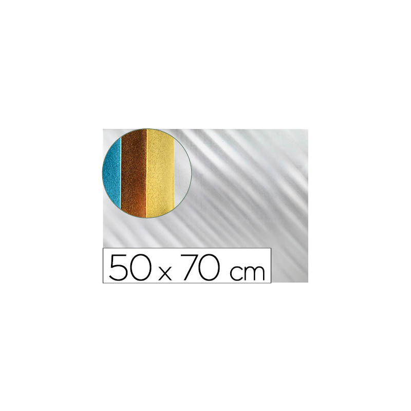 GOMA EVA LIDERPAPEL 50X70 CM ESPESOR 2 MM METALIZADA PLATA