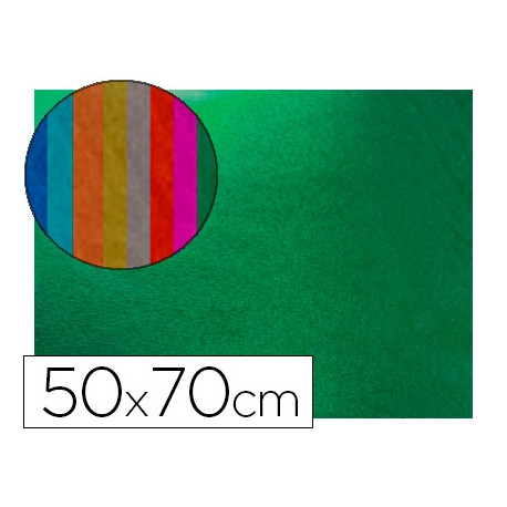 GOMA EVA LIDERPAPEL 50X70 CM ESPESOR 2 MM METALIZADA VERDE