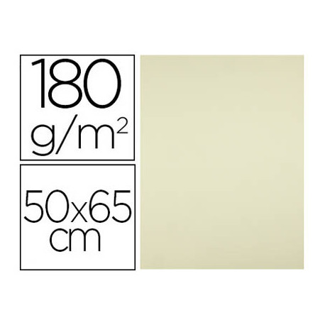 CARTULINA LIDERPAPEL 50X65 CM 180G/M2 AMARILLO PAQUETE DE 25 HOJAS