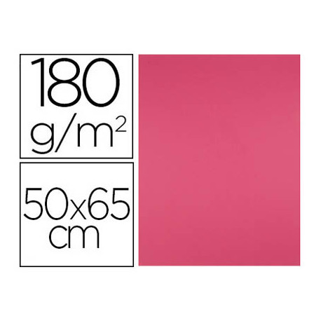 CARTULINA LIDERPAPEL 50X65 CM 180G/M2 FUCSIA PAQUETE DE 25 HOJAS