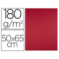 CARTULINA LIDERPAPEL 50X65 CM 180G/M2 ROJO NAVIDAD PAQUETE DE 25 HOJAS