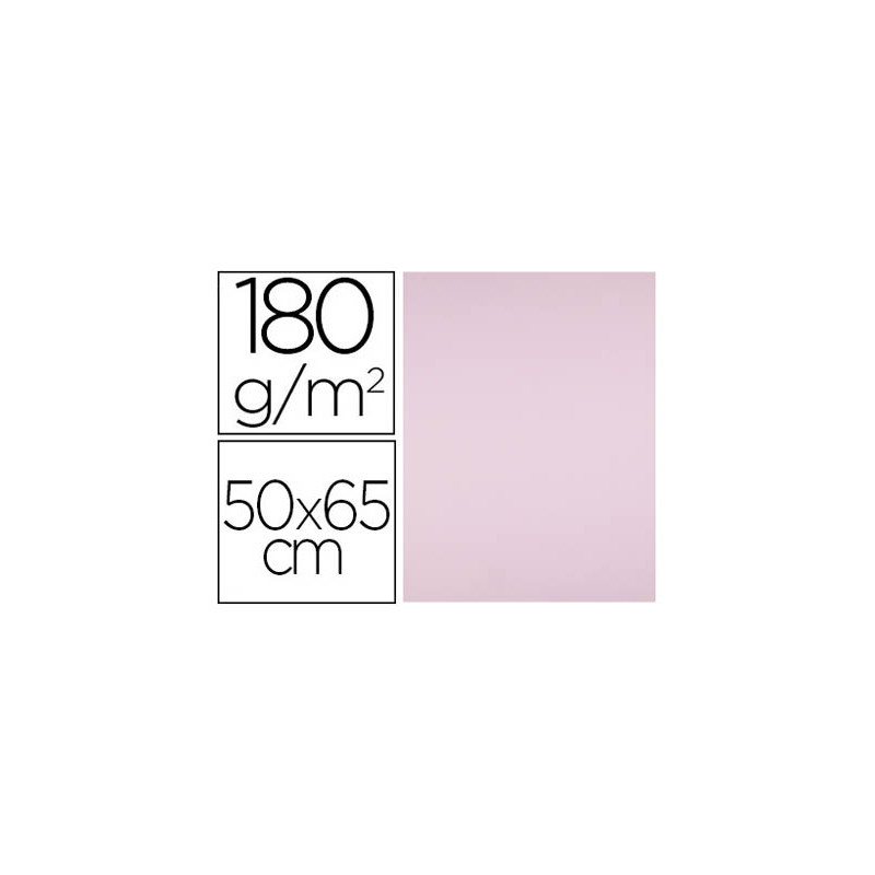 CARTULINA LIDERPAPEL 50X65 CM 180G/M2 ROSA PAQUETE DE 25 HOJAS