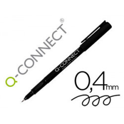 ROTULADOR Q-CONNECT PUNTA DE FIBRA FINE LINER NEGRO 0,4 MM