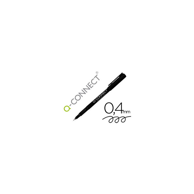 ROTULADOR Q-CONNECT PUNTA DE FIBRA FINE LINER NEGRO 0,4 MM