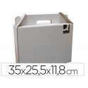 CAJA MALETIN CON ASA Q-CONNECT CARTON PARA ENVIO Y TRANSPORTE 355X120X258 MM