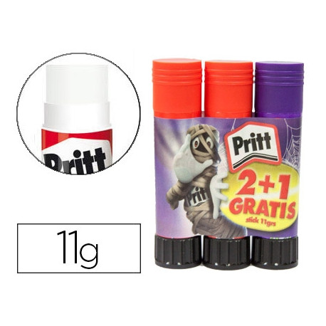 PEGAMENTO PRITT EN BARRA 11 GR MONSTERS PACK PROMOCIONAL 2+1 SIN CARGO