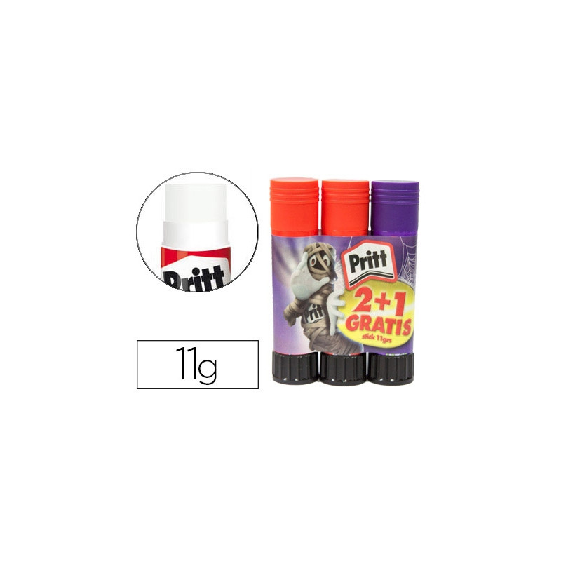 PEGAMENTO PRITT EN BARRA 11 GR MONSTERS PACK PROMOCIONAL 2+1 SIN CARGO