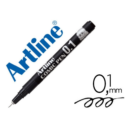 ROTULADOR ARTLINE CALIBRADO MICROMETRICO NEGRO COMIC PEN EK-281 PUNTA POLIACETAL 0,1 MM RESISTENTE A