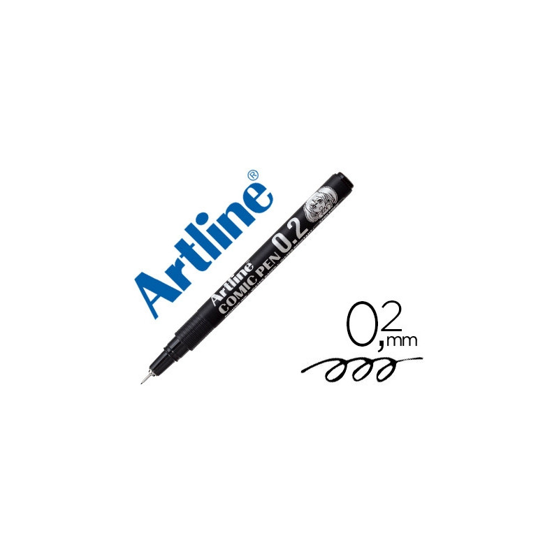 ROTULADOR ARTLINE CALIBRADO MICROMETRICO NEGRO COMIC PEN EK-282 PUNTA POLIACETAL 0,2 MM RESISTENTE A