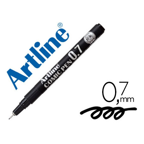 ROTULADOR ARTLINE CALIBRADO MICROMETRICO NEGRO COMIC PEN EK-287 PUNTA POLIACETAL 0,7 MM RESISTENTE A