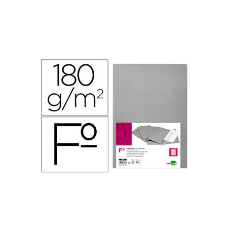 SUBCARPETA LIDERPAPEL FOLIO GRIS 180G/M2