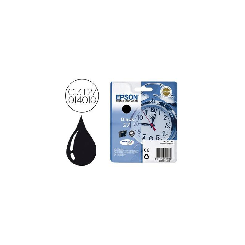 INK-JET EPSON 27 WF 3620 / 3640 / 7110 / 7610 / 7620 NEGRO 350 PAG