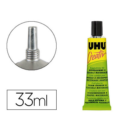 PEGAMENTO UHU CREATIV PARA GOMA EVA Y MATERIALES FLEXIBLES 33 ML