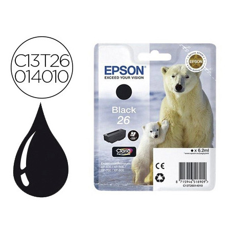 INK-JET EPSON T2601 EXPRESSION XP-600 / 605 / 700 / 800 NEGRO - 220 PAG -