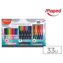 SET DE DIBUJO MAPED MANDALAS 33 PIEZAS COLORES SURTIDOS