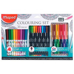 SET DE DIBUJO MAPED MANDALAS 33 PIEZAS COLORES SURTIDOS