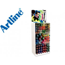 EXPOSITOR ARTLINE POSTER MARKER 96 UNIDADES COLORES SURTIDOS 51 UDS 2 MM / 33 UDS 6 MM / 12 UDS 12 M