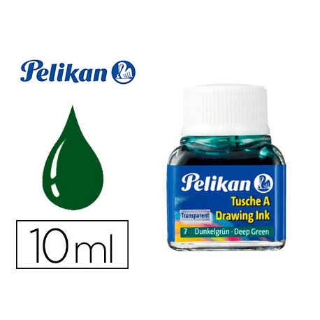 TINTA CHINA PELIKAN VERDE OSCURO BOTE DE 10 ML