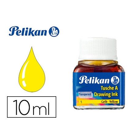 TINTA CHINA PELIKAN AMARILLO BOTE DE 10 ML