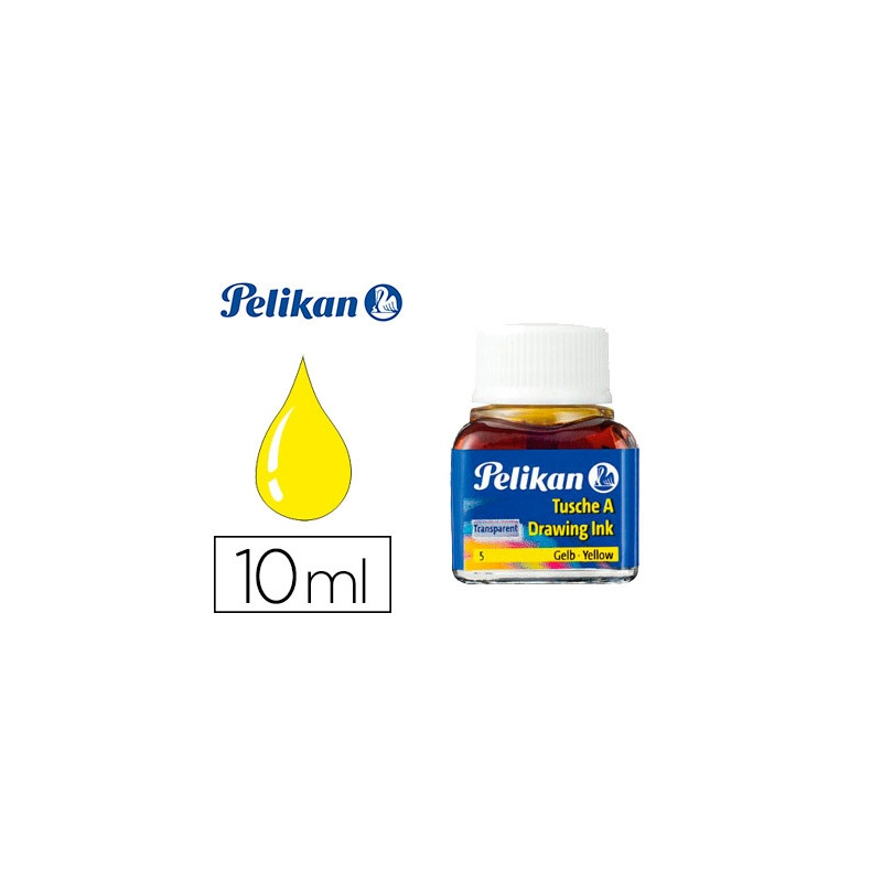 TINTA CHINA PELIKAN AMARILLO BOTE DE 10 ML