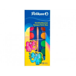 ACUARELA PELIKAN 12 COLORES CON PINCEL ESTUCHE DE PLASTICO