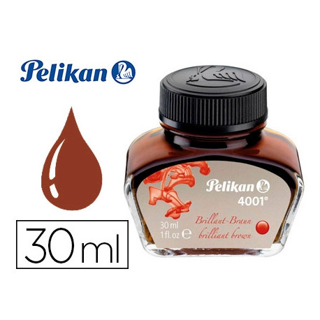 TINTA ESTILOGRAFICA PELIKAN 4001 MARRON BRILLANTE BOTE 30 ML