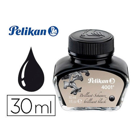 TINTA ESTILOGRAFICA PELIKAN 4001 NEGRO BRILLANTE BOTE 30 ML