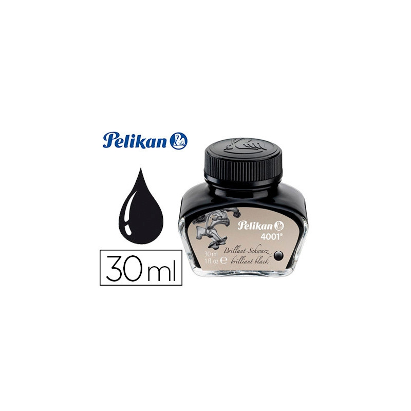 TINTA ESTILOGRAFICA PELIKAN 4001 NEGRO BRILLANTE BOTE 30 ML