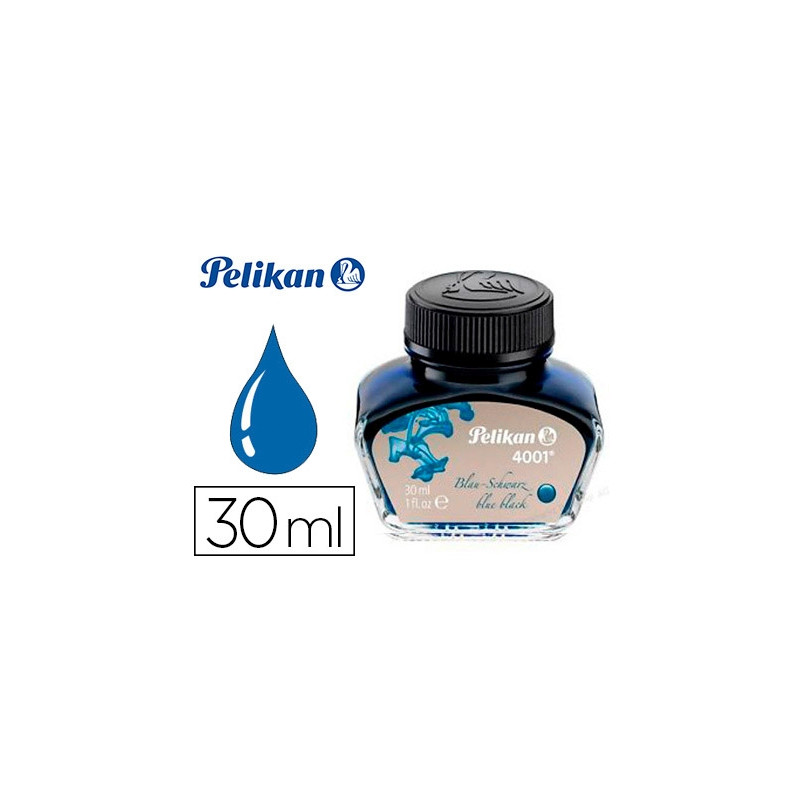 TINTA ESTILOGRAFICA PELIKAN 4001 NEGRO/AZUL BOTE 30 ML