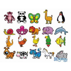 JUEGO ANDREUTOYS ANIMALITOS MAGNETICOS 8 CM CAJA DE 20 UNIDADES SURTIDAS 20,6X19X4,5 CM