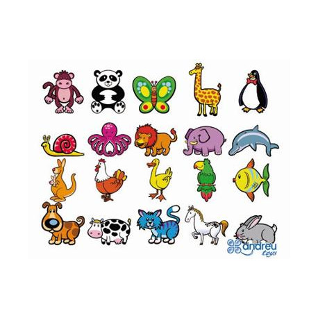 JUEGO ANDREUTOYS ANIMALITOS MAGNETICOS 8 CM CAJA DE 20 UNIDADES SURTIDAS 20,6X19X4,5 CM