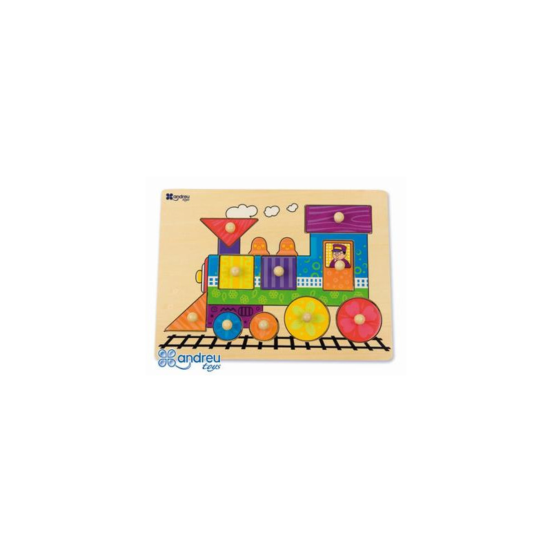 PUZZLE ANDREUTOYS MADERA TREN 10 PIEZAS