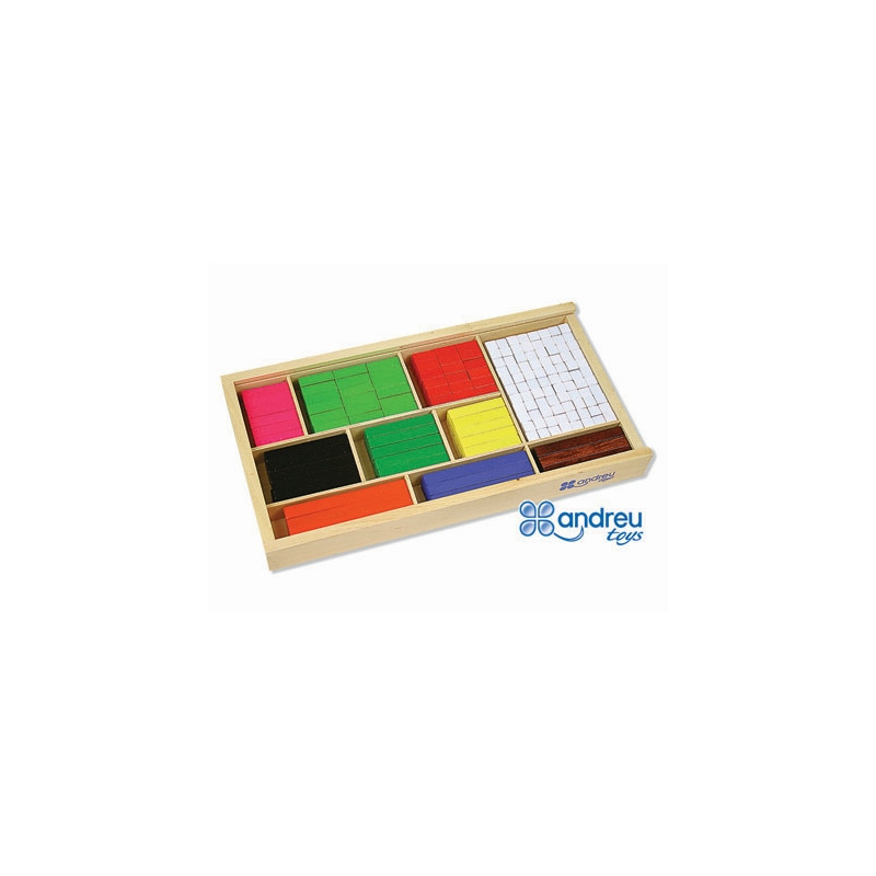 JUEGO ANDREUTOYS BARRAS DE FRACCIONES 308 PIEZAS 32,5X17,5X4 CM