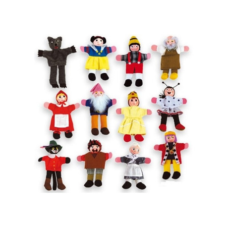 JUEGO ANDREUTOYS MARIONETA DE DEDOS PERSONAJES CUENTOS INFANTILES SURTIDOS 30CM CAJA DE 12 UNIDADES