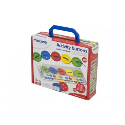 JUEGO MINILAND ACTIVIDADES BOTONES 40 PIEZAS + 5 CORDONES