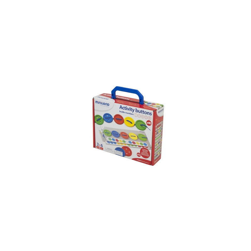 JUEGO MINILAND ACTIVIDADES BOTONES 40 PIEZAS + 5 CORDONES