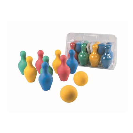 JUEGO DE BOLOS AMAYA EN FOAM 8 PIEZAS Y 2 PELOTAS LONGITUD 18 CM