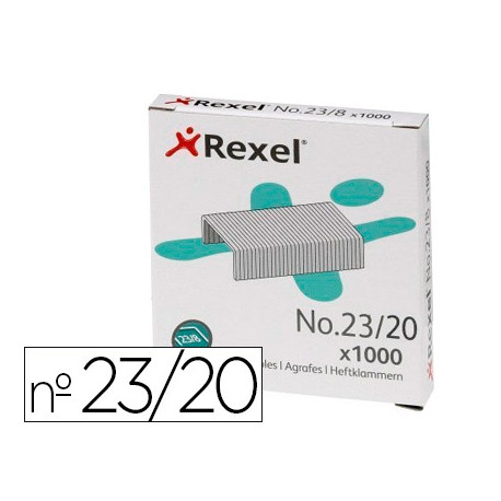 GRAPAS REXEL 23/20 ACERO CAJA 1000 UNIDADES