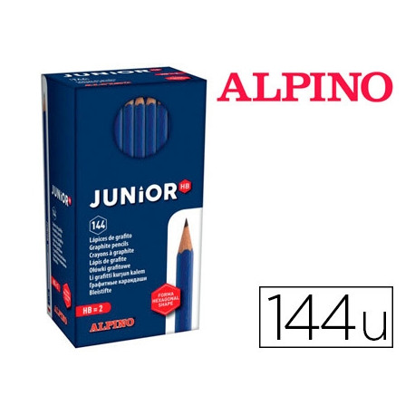 LAPICES DE GRAFITO ALPINO JUNIOR CAJA DE 144 UNIDADES