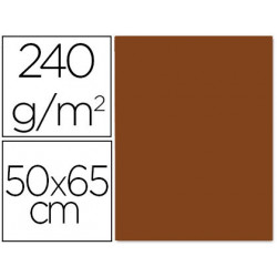 CARTULINA LIDERPAPEL 50X65 CM 240G/M2 MARRON ESCOLAR PAQUETE DE 25 HOJAS