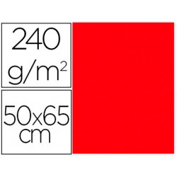 CARTULINA LIDERPAPEL 50X65 CM 240G/M2 ROJO PAQUETE DE 25 HOJAS