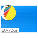 GOMA EVA ONDULADA LIDERPAPEL 50X70CM 2,2MM DE ESPESOR AZUL CLARO