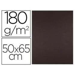 CARTULINA LIDERPAPEL 50X65 CM 180 GR MARRON PAQUETE DE 25 HOJAS